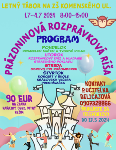 Letný tábor pre žiakov našej školy